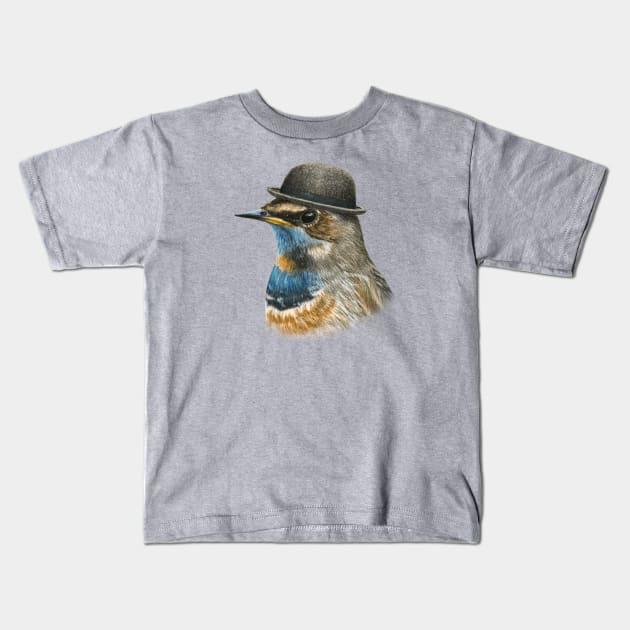 Bluethroat Kids T-Shirt by Mikhail Vedernikov